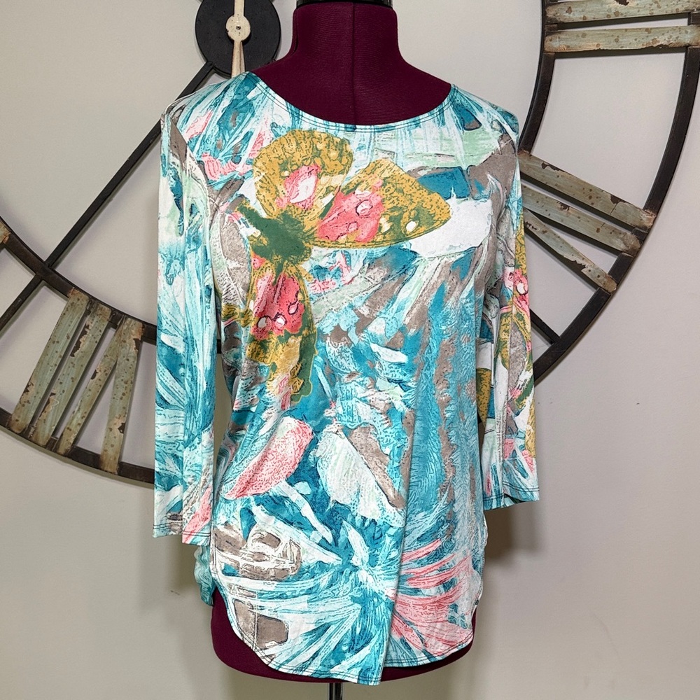Fashion Caribe Colorful Abstract Women's Top
